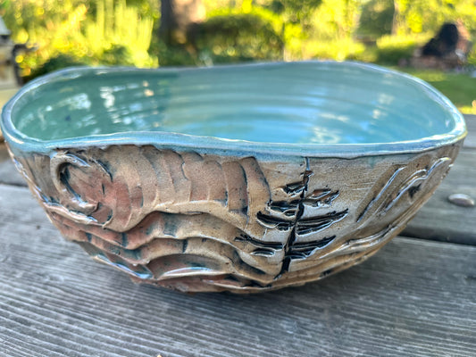 Bowl for Serving (Pre-Order): Mendocino Coastal Mendocino Mountains by Day & Night