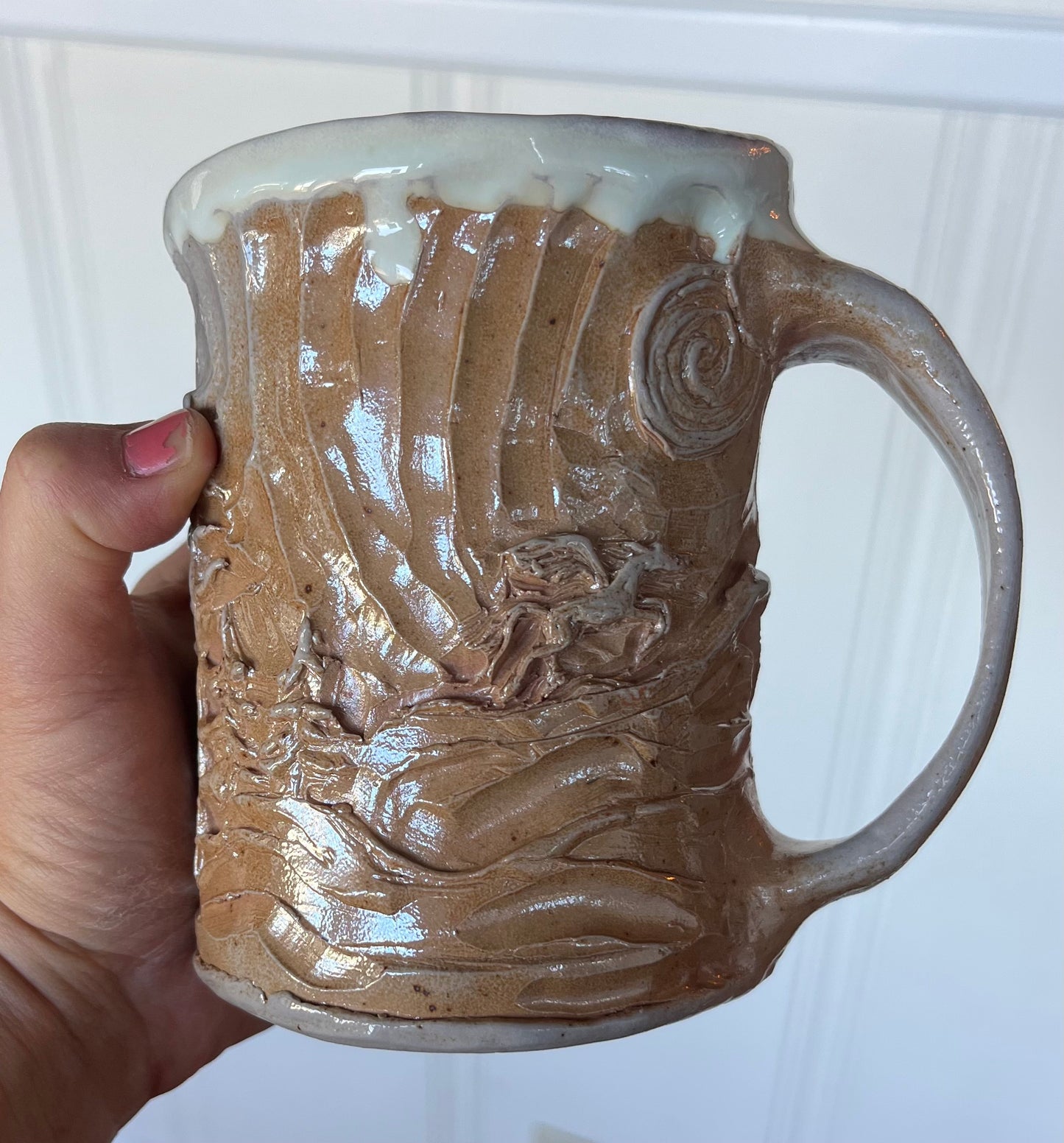 X - Storytelling Mug: Witch & Pegasus Carved with Moonlight and Sunlight