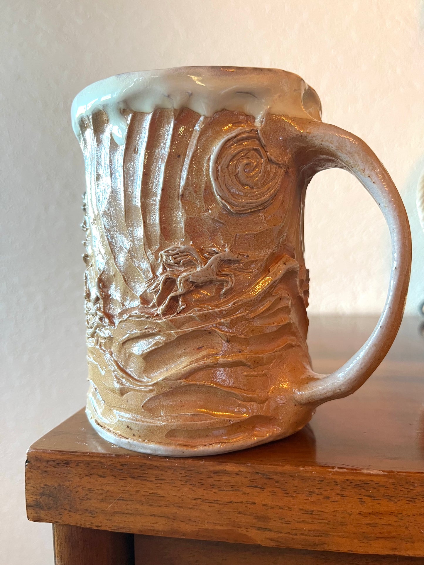 X - Storytelling Mug: Witch & Pegasus Carved with Moonlight and Sunlight