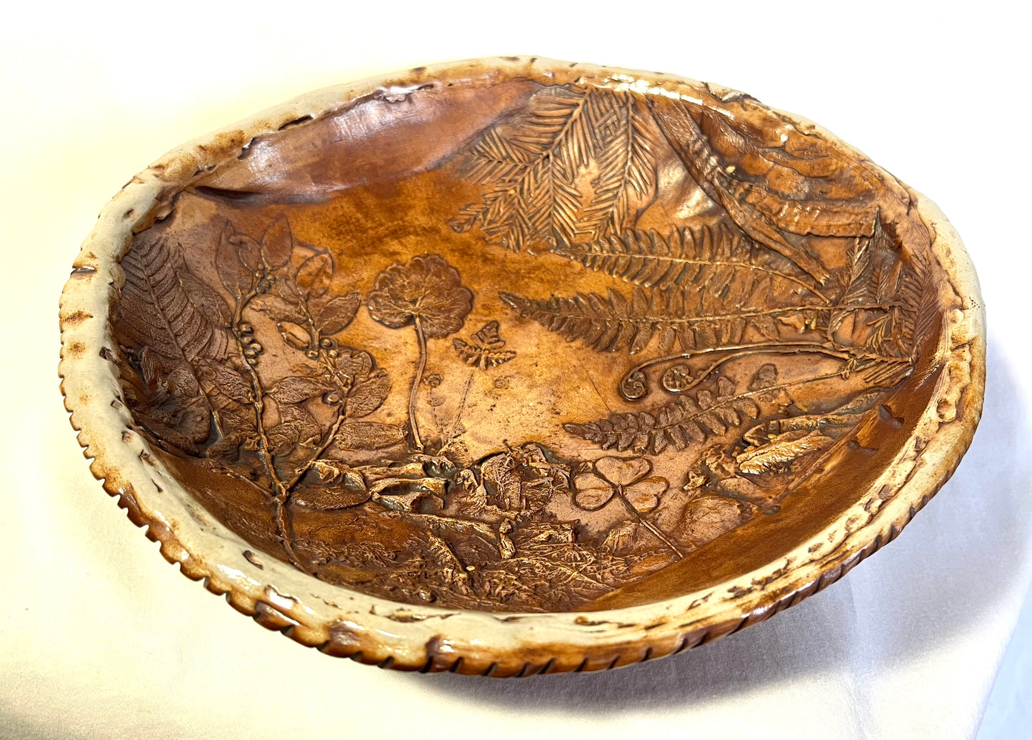X - Serving Bowl: Old Growth Redwood Forest Flora in Winter