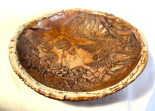 X - Serving Bowl: Old Growth Redwood Forest Flora in Winter