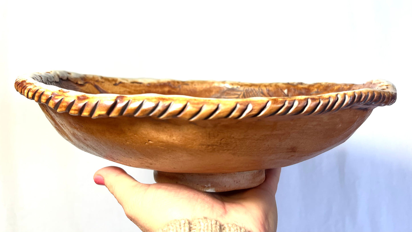 X - Serving Bowl: Old Growth Redwood Forest Flora in Winter