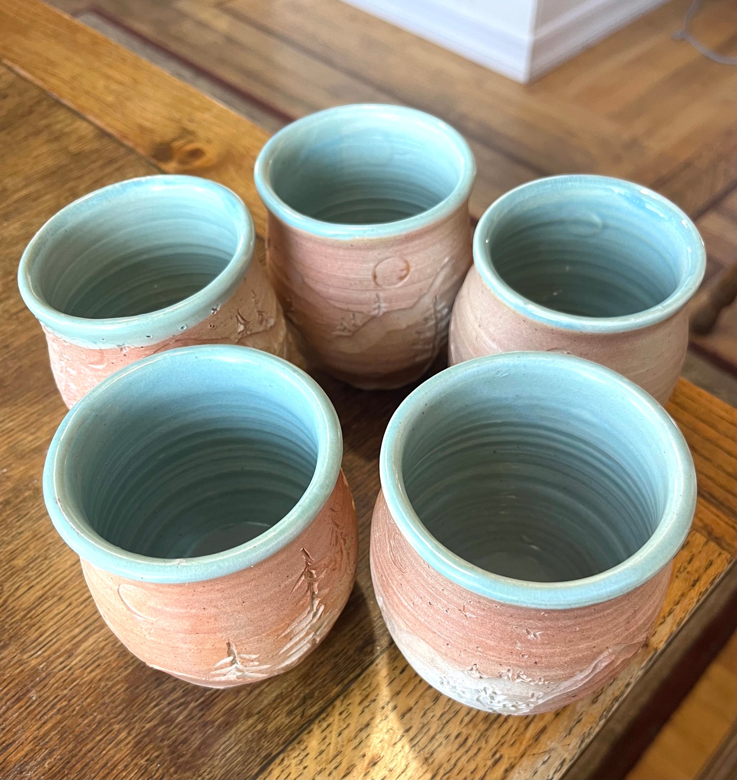 X - Landscape Cups: Carved Reeves Canyon Scenes