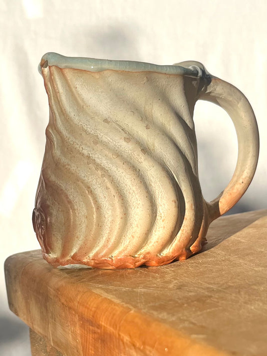 Ocean Mug: Curving Swells Coming Into Shore
