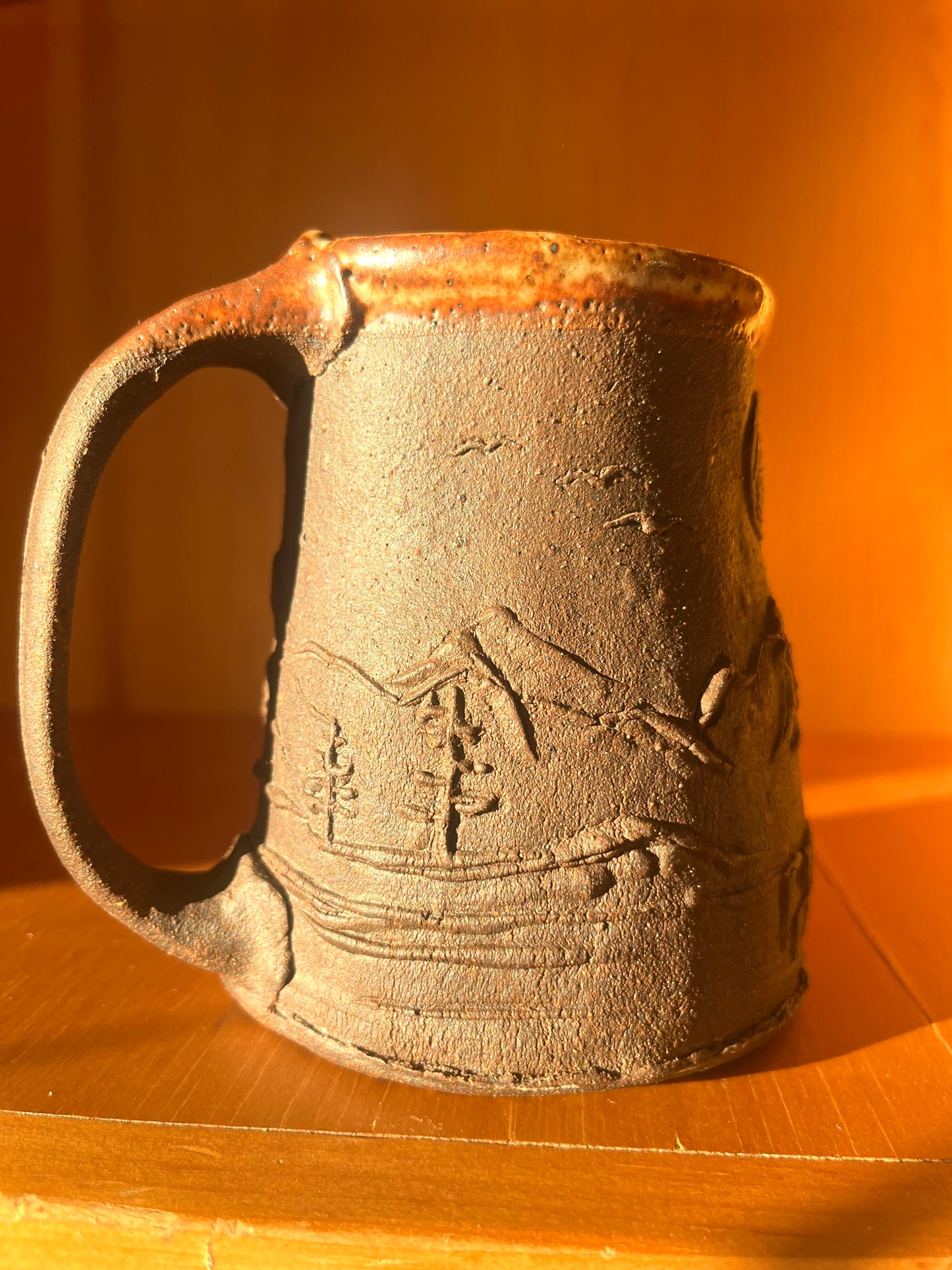 Dark Horse in Mountains Mug