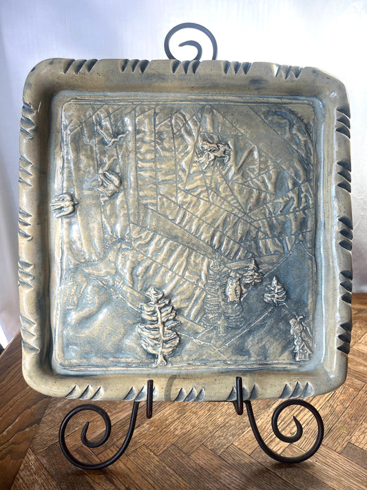 Storytelling Platter: Horse on Mountain and Pegasus Flying